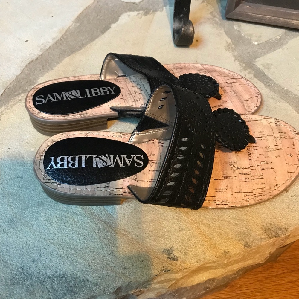 NEW  NWOT Sam & Libby Black Sandals Size 6 - Picture 4 of 7